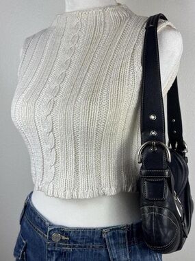Claiborne Cream Knit Sweater Tank